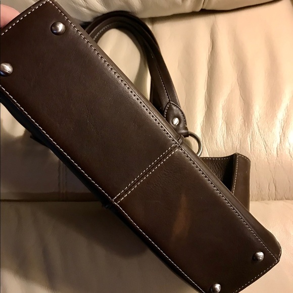 Ellington Dark Brown Pebbled Leather Shoulder Bag - Picture 7 of 8